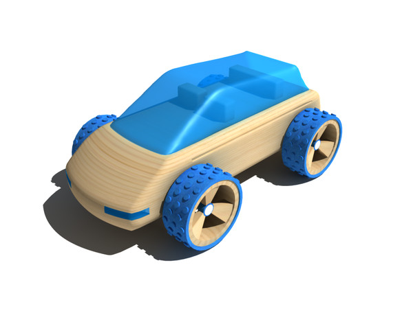 max toy car - Blue wooden toy car... by gile.073